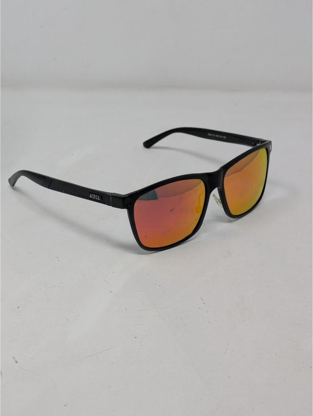 Attcl Black/Orange Flash Rectangle Sunglasses 7001 C1 58-16-138